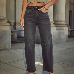 Vervet by Vici charcoal barrel jeans 31